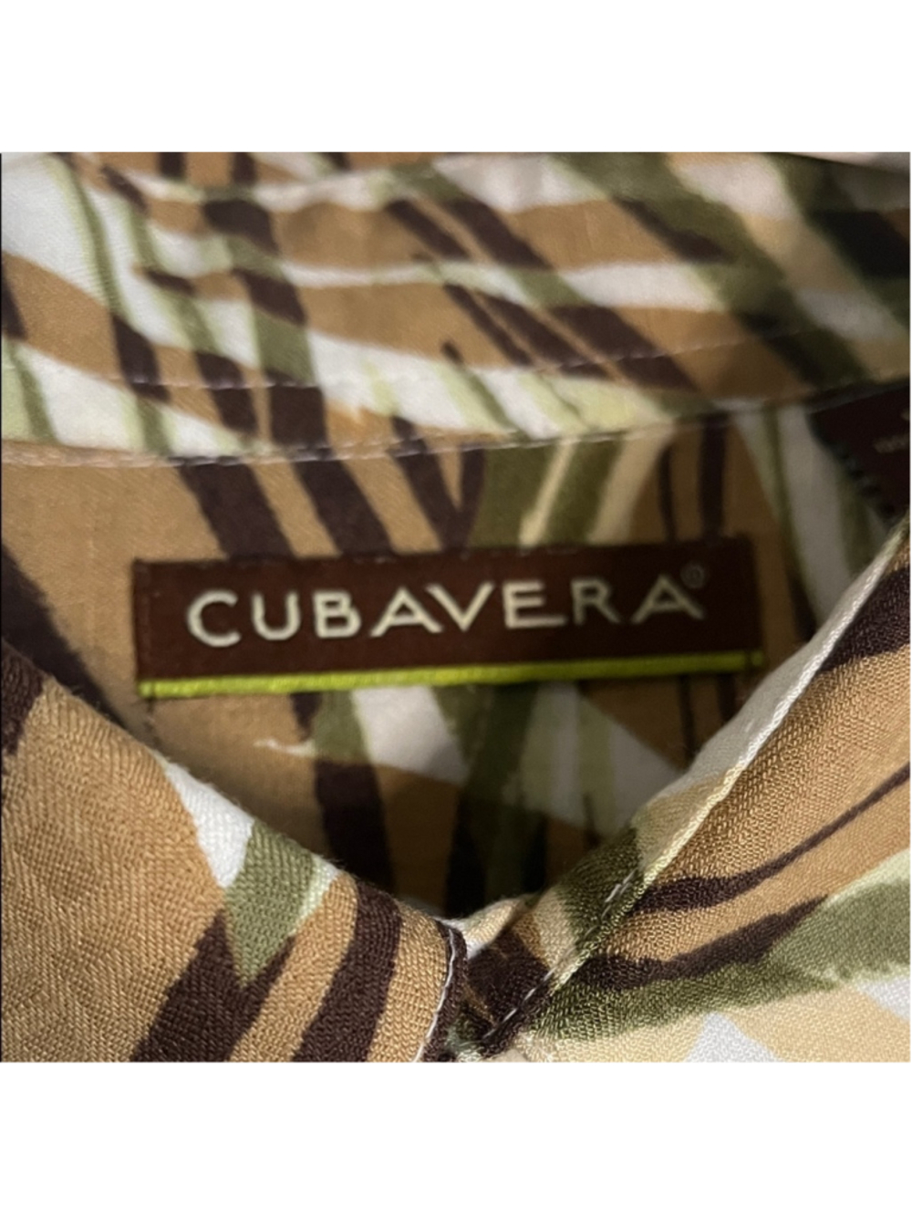 Cubavera Men's Brown and Cream Casual Shirt - Picture 3 of 5